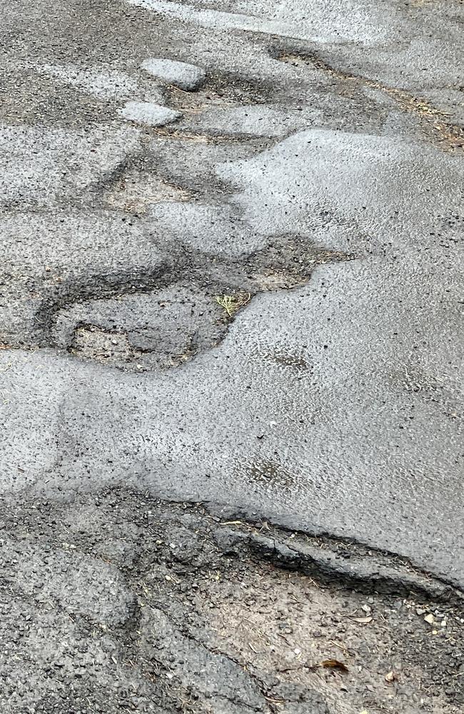 A cluster of concrete cavities on Sanders Rd, Box Hill.