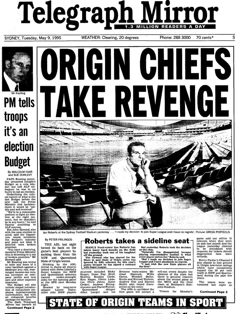 Rugby league was in the midst of the bitter Super League war on this day 30 years ago.