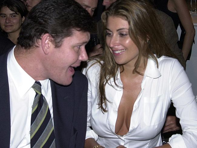 James Packer with his then-wife Jodhi in 2001.