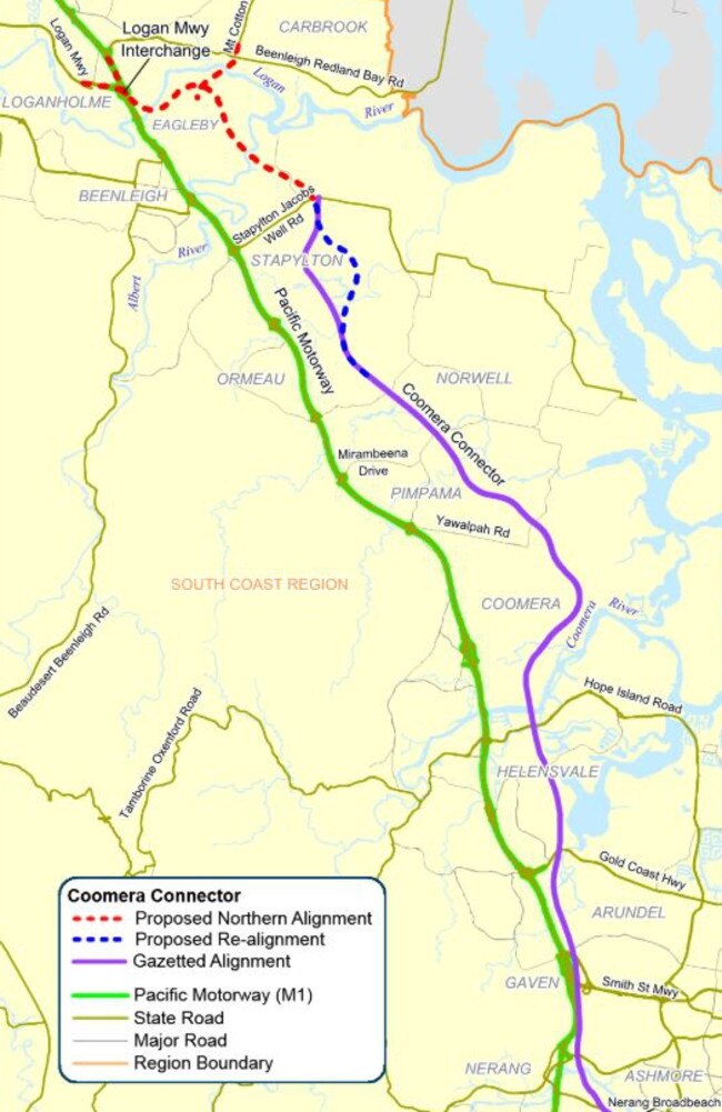 The Coomera Connector corridor. Picture: Department of Transport and Main Roads 