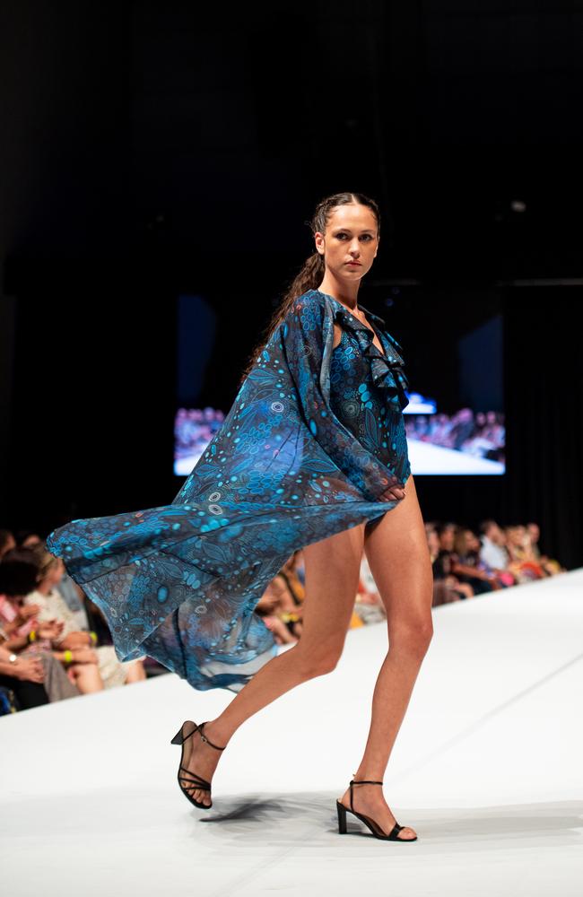 2024 Country to Couture at the Darwin Convention Centre showcases hand-designed First Nations fashion. Picture: Pema Tamang Pakhrin