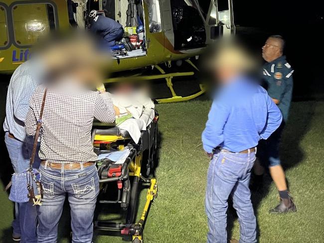 The Sunshine Coast-based RACQ LifeFlight Rescue helicopter has airlifted a primary school-aged boy to hospital after he was injured while bull-riding in the South Burnett region.