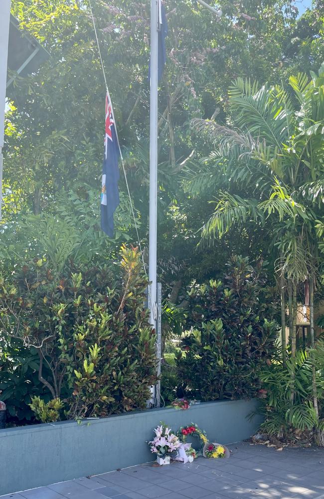 Mackay residents leave flowers to commemorate the lives lost on the Darling Downs. Photo: Janessa Ekert