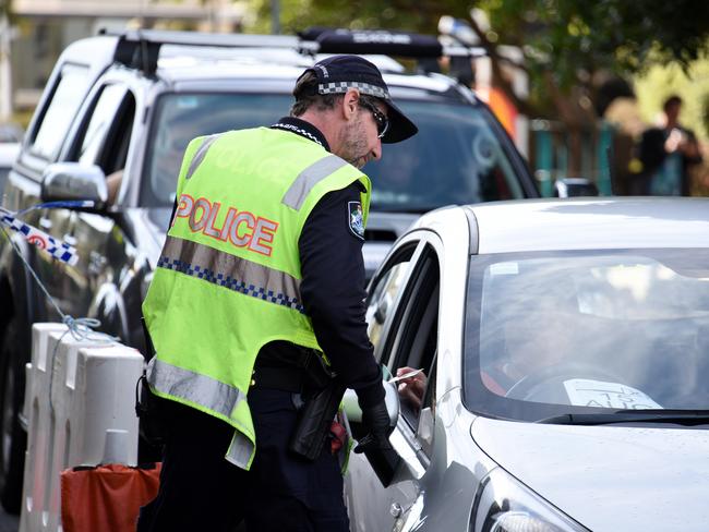 Police will step up patrols as Queensland slams its border shut to seven Sydney LGAs. Picture: NCA NewsWire / Steve Holland