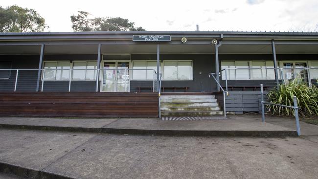 The clubhouse at the Heidelberg footy ovals. Picture: Sarah Matray