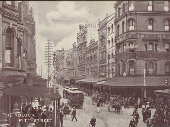 The Block on Pitt St in Sydney circa 1914. Picture: National Museum of Australia