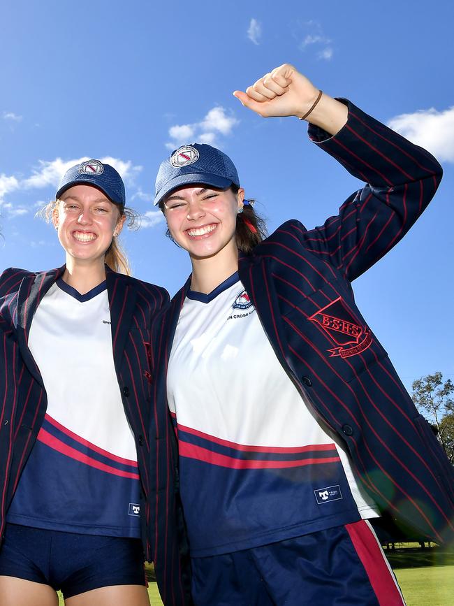 BSHS’s Sophie Malcolm, left, with her friend Sophie Butler. Picture, John Gass