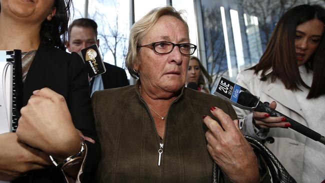 Keli Lane's mum, Sandra Lane leaves the Supreme Court, Queens Square after the appeal hearing was rejected. Picture: Bradley Hunter