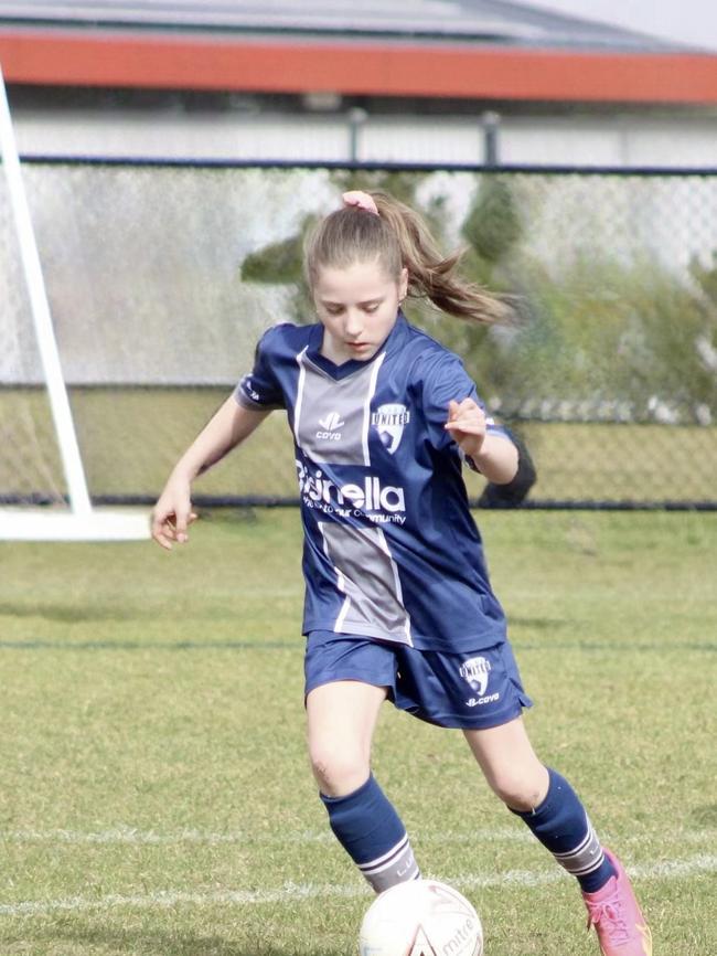 Penny Macfarlane has flourished in her first season in the sport. Picture: Lara United Football Club.