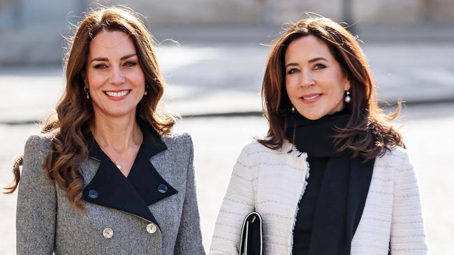 Catherine, Duchess of Cambridge with Mary, Crown Princess of Denmark. Picture: Getty Images