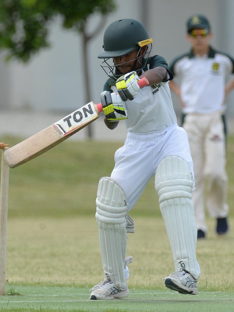 Ryan Weththasinghe batting during an Ipswich u12 representative trial at Jim Donald Oval on Sunday. Picture: Supplied