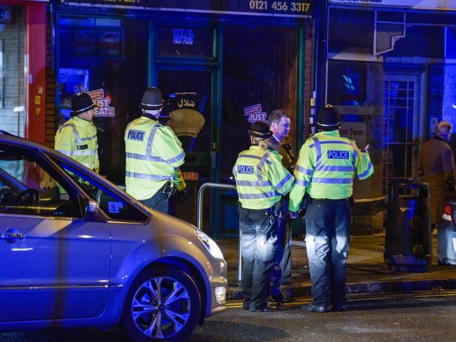 Police outside an address on Hagley Rd, Birmingham. Picture by Michael Scott/Caters News