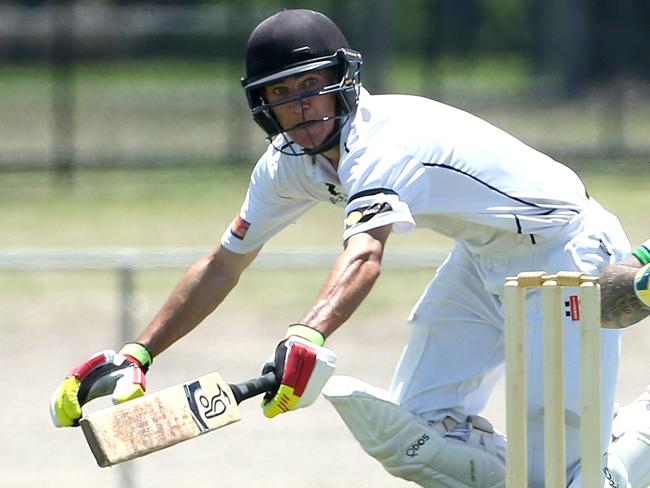 GDCA Cricket: East Sunbury v Diggers Rest Bulla Jordon McDonald of Diggers Rest (left) dives for his ground as Lance Watts of East Sunbury reaches for the ballSaturday, January 9, 2021, in Sunbury, Victoria, Australia. Picture: Hamish Blair