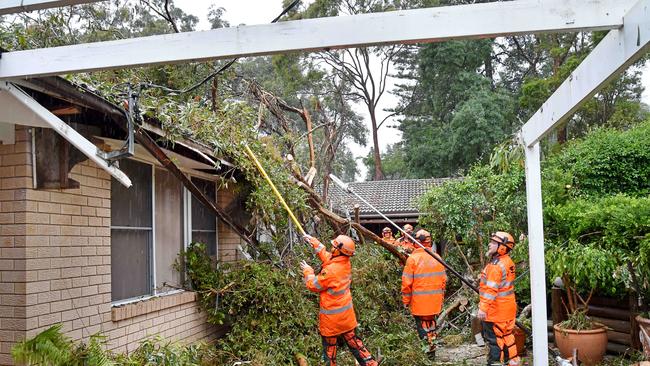 Hornsby SES volunteers were kept busy last Wednesday after heavy rainfall saturated the region. Picture: Troy Snook