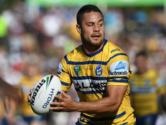 Jarryd Hayne last played in the NRL in 2018, the year he was charged. Picture: AAP Image/Brendan Esposito