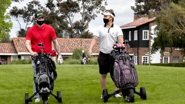 Golfers will have to wait to return to the course in Melbourne. Picture: David Geraghty