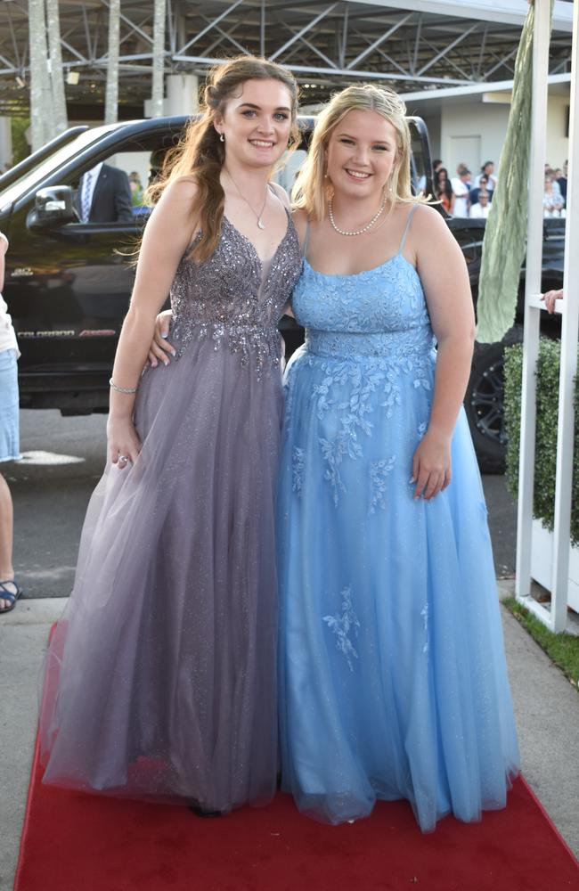 Taela Keathy and Jessica K at the Caloundra State High School formal 2024.