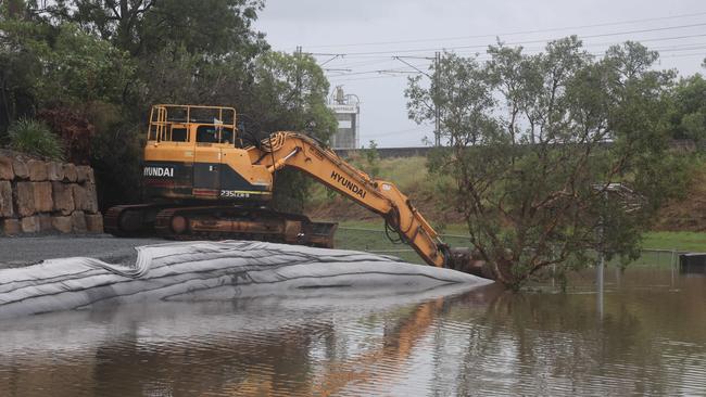 Flooding on the Gold coast in the aftermath of Cyclone Alfred. Flooding at Yatala. Picture Glenn Hampson