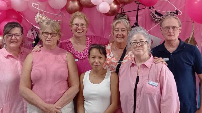 Stella team at the Pink Ribbon Fundraising Morning Tea (from left to right) – Tammi Burgis, Cindy Entriken, Faileen James, Rosario Jauco, Arnna Kidman, Margaret Healey and Mark Connors.