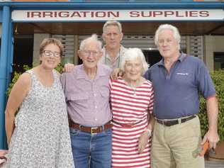 CLOSING: Town and Country owners (from left) Julie, Norman, David, Frances and Michael Walker. Picture: Inga Williams