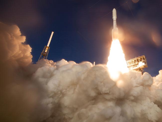 This NASA photo shows a United Launch Alliance Atlas V rocket with NASAâs Mars 2020 Perseverance rover onboard as it launches from Space Launch Complex 41 at Cape Canaveral Air Force Station, on July 30, 2020, from NASAâs Kennedy Space Center in Florida. - The Perseverance rover is part of NASAâs Mars Exploration Program, a long-term effort of robotic exploration of the Red Planet. (Photo by Joel KOWSKY / NASA / AFP) / RESTRICTED TO EDITORIAL USE - MANDATORY CREDIT "AFP PHOTO /NASA/JOEL KOWSKY/HANDOUT " - NO MARKETING - NO ADVERTISING CAMPAIGNS - DISTRIBUTED AS A SERVICE TO CLIENTS