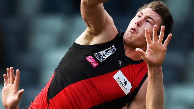 Isaac Muller playing for Essendon’s VFL team. Picture: Nigel Hallett