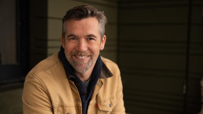 Patrick Brammall on publicity shoot at cottage in Randwick, NSW.