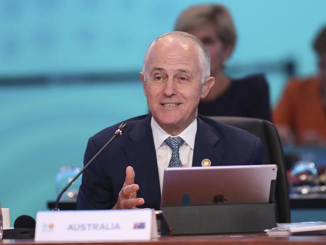 Australian Prime Minister Malcolm Turnbull is close to passing a historic tax cut after Senator Steve Martin backed the move. Picture: Mark Metcalfe/AP