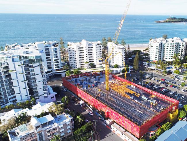 Brisbane Road carpark construction, Mooloolaba. Photo Patrick Woods