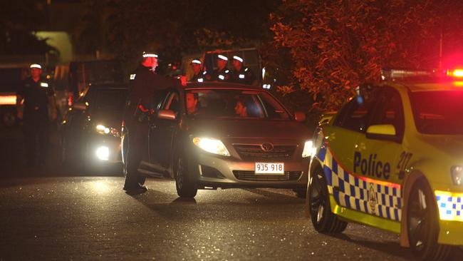 NT Police man a road block on Belle Place in Millner where Joshua Walsh was holed up in a unit before he took his own life