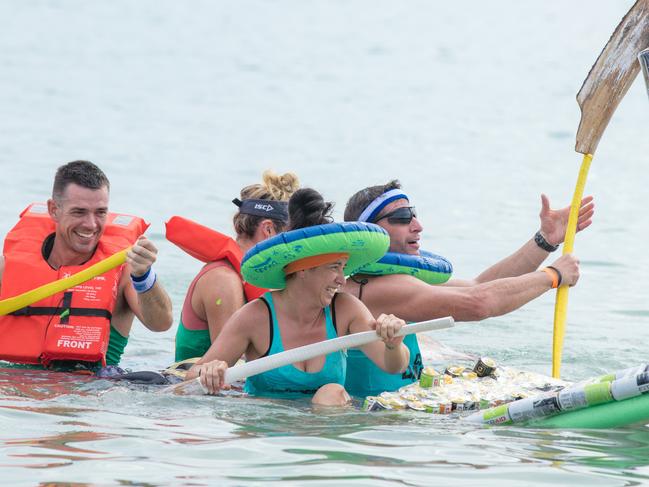 Cross Fit Darwins team  as Darwins fun crowd turns out for the Lions Beer Can Regatta at Mindil BeachPicture: Glenn Campbell