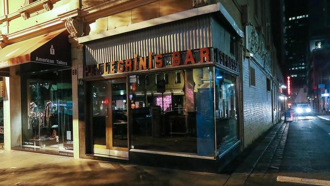 Popular Pellegrinis Bar Espresso in Bourke Street was closed. Picture: Ian Currie