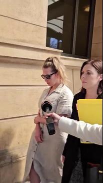 Megan Skye Blancada leaves the District Court