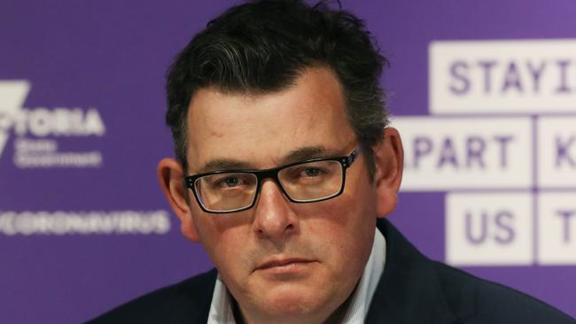 Premier Daniel Andrews was forced to backdown on his bid for a 12-month extension of the state of emergency provisions. Picture: David Crosling