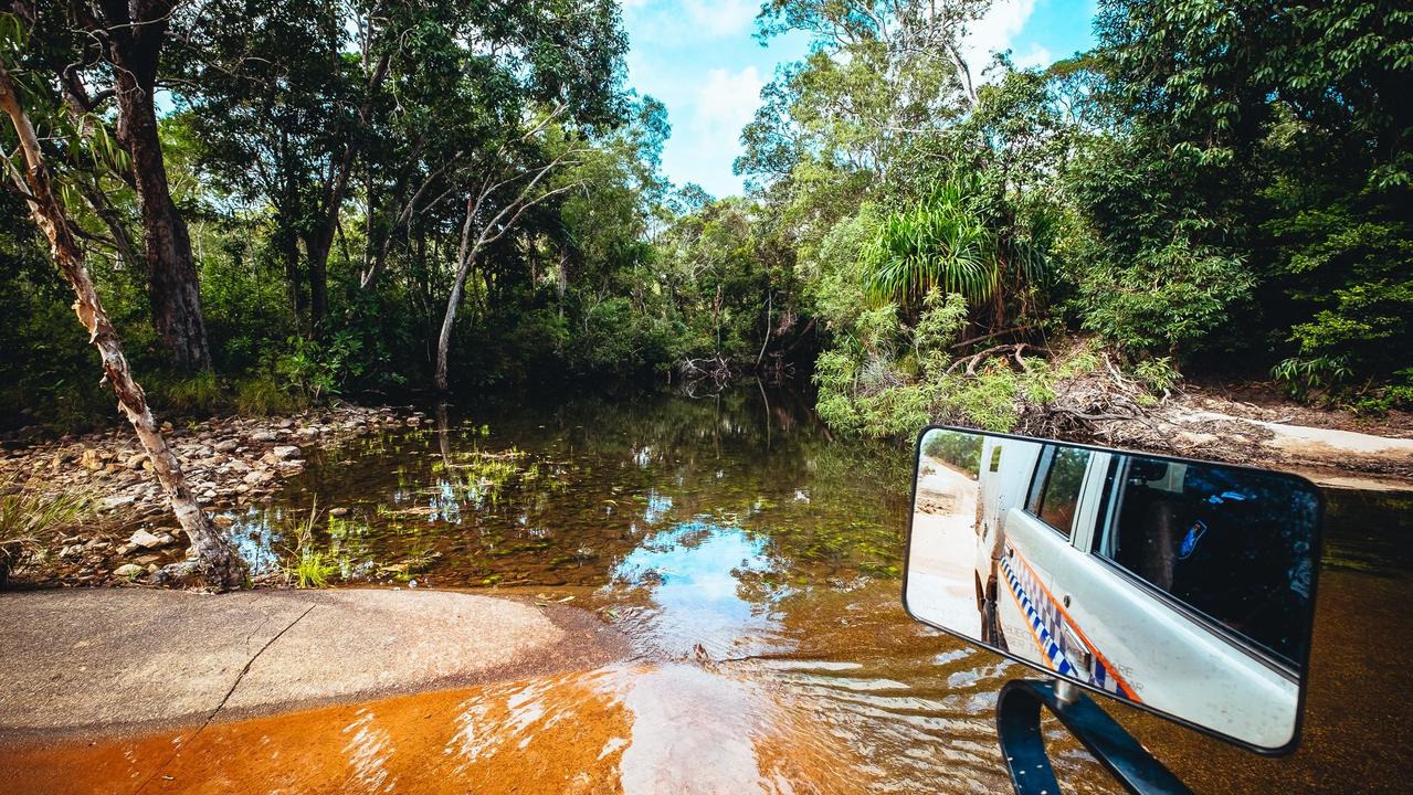 Human remains suspected to belong to a missing fisherman were discovered within one of the crocodiles euthanised by wildlife officers. Picture: Twitter / Queensland Police