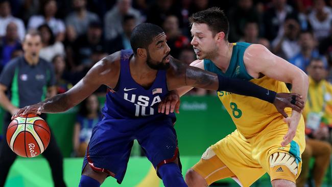 Former teammates Kyrie Irving and Matthew Dellavedova facing off