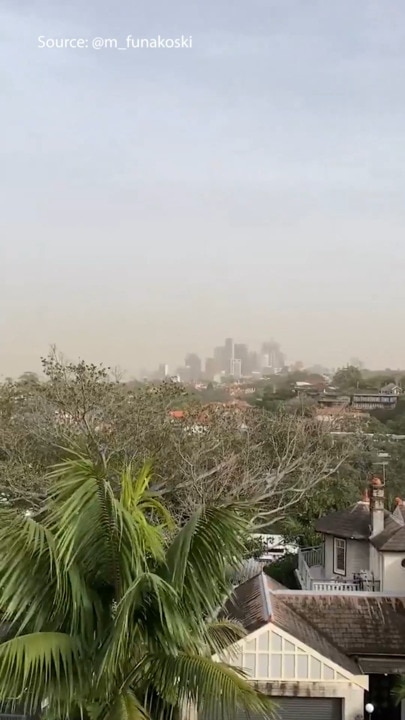 South Australian dust storm turns Sydney skies yellow