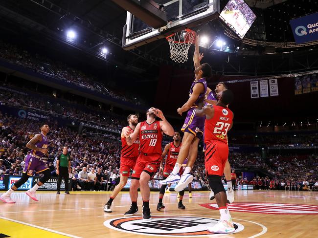 SYDNEY, AUSTRALIA - MARCH 08: A general view is seen during game one of the NBL Grand Final series between the Sydney Kings and the Perth WIldcats at Qudos Bank Arena on March 08, 2020 in Sydney, Australia. (Photo by Mark Kolbe/Getty Images)