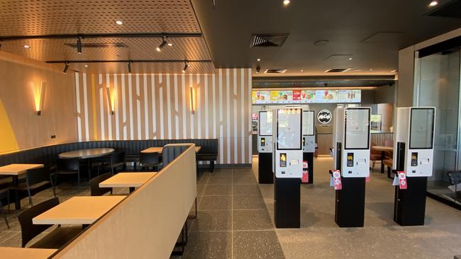 The interior of the brand new McDonald's at Rosenthal Village in Sunbury. Picture: McDonald's