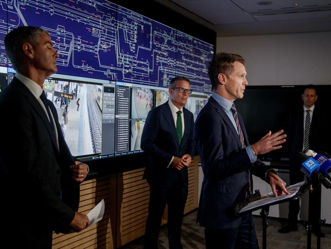 The Premier acknowledged the government was on a “tight leash” among Sydney commuters. Picture: NewsWire / Nikki Short