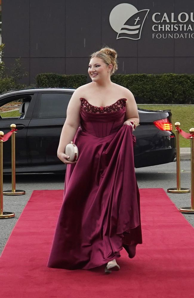 Stephanie at the Caloundra Christian College formal 2024