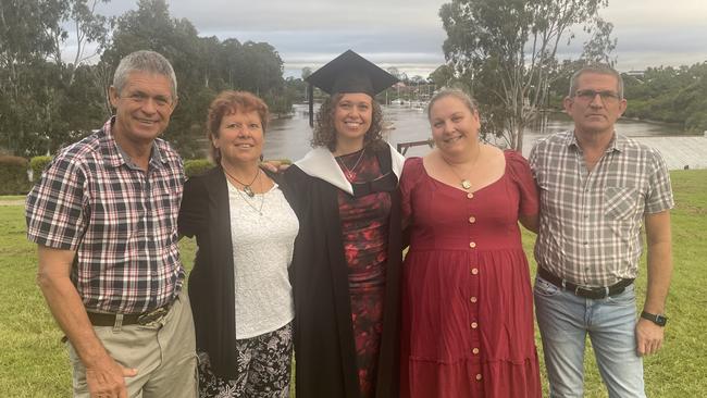 UniSC graduates celebrate at the Brolga Theatre in Maryborough, Qld.