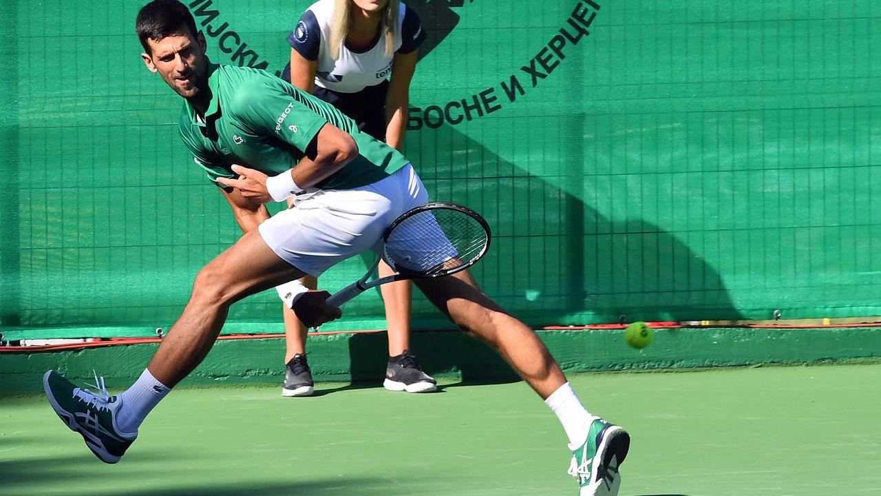 Nick must have rubbed off on Novak. Photo by ELVIS BARUKCIC / AFP