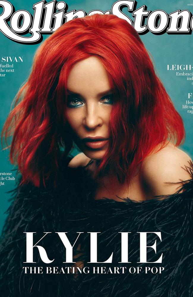 Kylie Minogue on the cover of Rolling Stone.