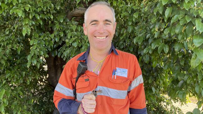 Michael Littlefield, Wilmar’s engineering superintendent at the sugar company’s Inkerman Mill in the Burdekin, and his whistle are off to England next week to referee the world’s best touch football players. Picture: Supplied