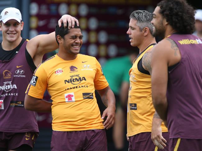 Anthony Milford during Broncos training. Pic Annette Dew