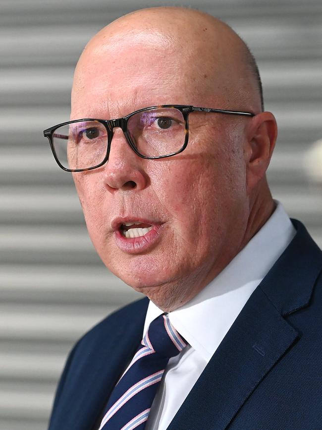 Peter Dutton tows the line that Australians are worse off than they were three years ago when Labor took office. Picture: NewsWire / John Gass