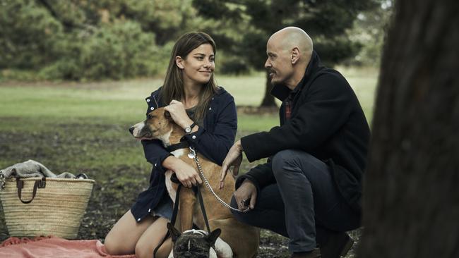 Brooke Satchwell and Scott Ryan in a scene from season two of the TV series Mr Inbetween.