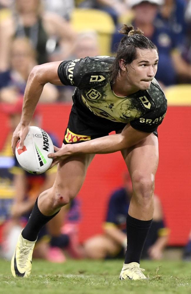 Cowboys centre Tom Chester against the Penrith Panthers. Picture: NRL Imagery