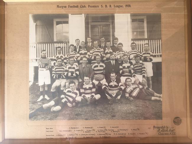 The Murgon team who won the first premiership of the South Burnett rugby league competition in 1920.